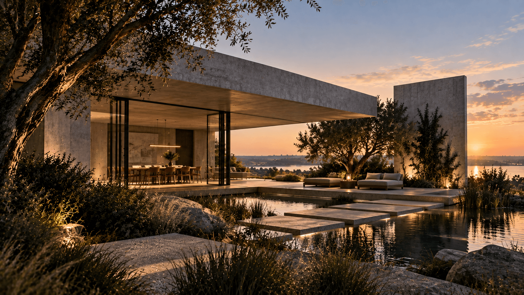 Casa Litoral entre vegetación, agua y paisaje